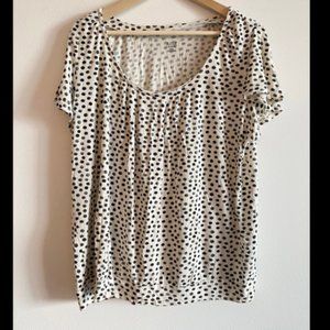 Adoption Fundraiser- Ana white and black polka dot top